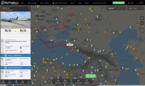 Скриншот траектории полета БПЛА