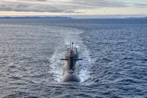 Подводная лодка в Баренцевом море