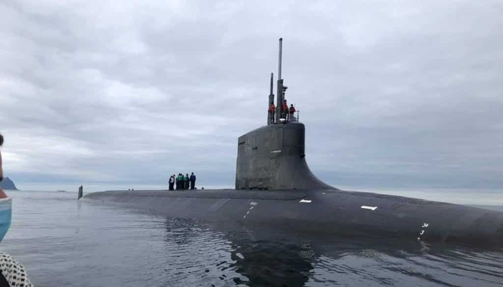 Подводная лодка USS Seawolf под Тромсе в августе 2020 года