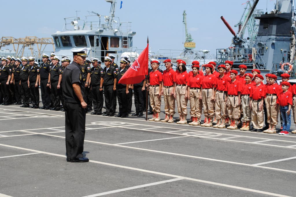 прием юных патриотов в новый отряд морского и речного юнармейского направления «Юнги Каспия».