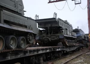 «Бук -М3» на станции разгрузки военной техники