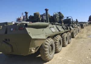 Морские пехотинцы ТОФ на марше