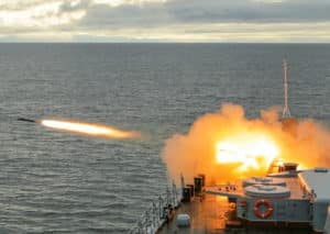 отработка ряда учений по обороне отряда кораблей на переходе морем