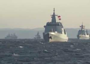 совместное военно-морское учение «Морское взаимодействие-2021» в Японском море