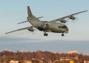 учебно-тренировочный полёт самолета Ан-12