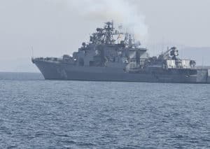 БПК «Адмирал Пантелеев» провёл противолодочное учение в море