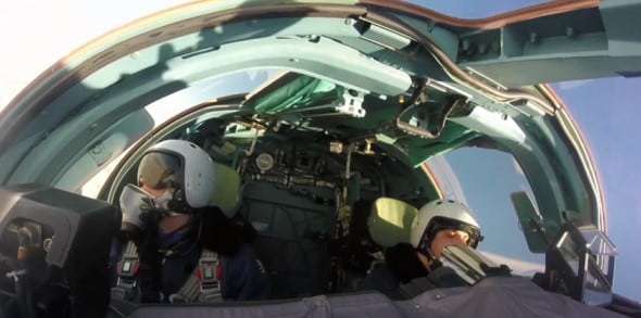 Дозаправка топливом Су-34 и Су-24МР в воздухе на Южном Урале