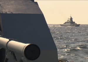 экипажи надводных кораблей БФ выполнено более 400 боевых упражнений