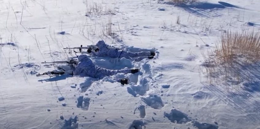 Тренировка снайперов ВВО в условиях мороза