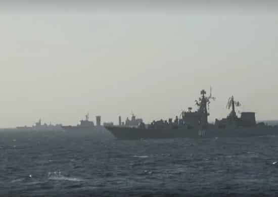 совместное российско-китайское военно-морское учение «Мирное море-2022»