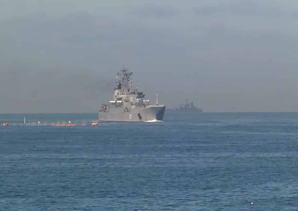 Заход отряда кораблей ВМФ России в Севастополь
