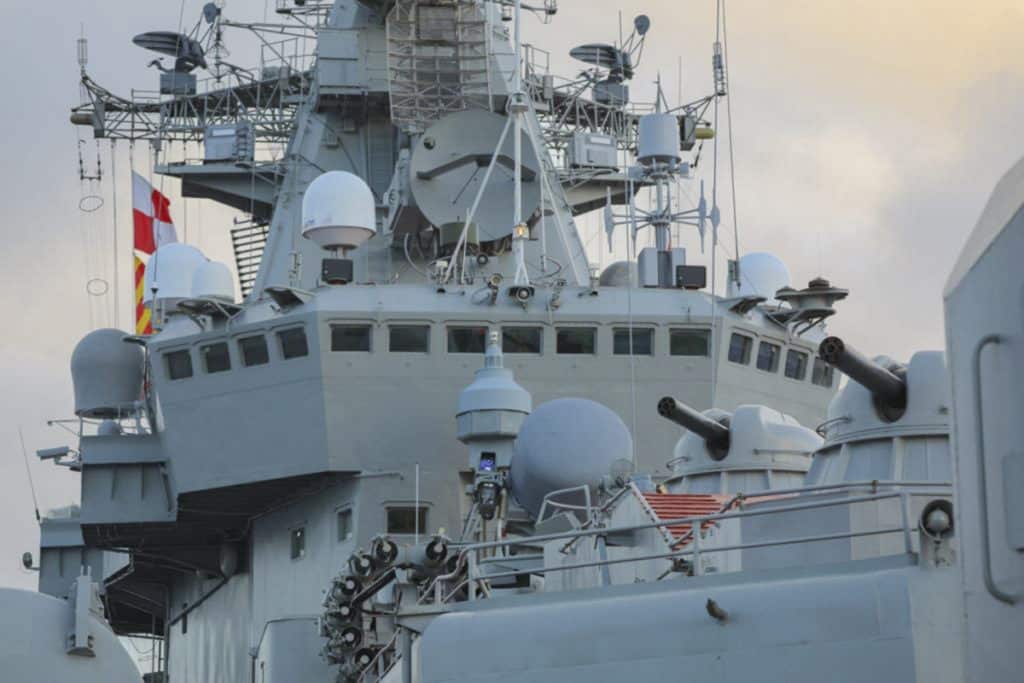 Учение по противовоздушной обороне кораблей СФ в Атлантике