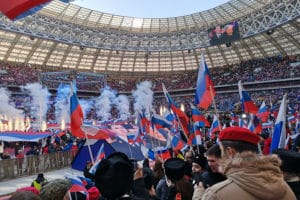 Юнармейцы страны отпраздновали воссоединение Крыма и Севастополя с Россией