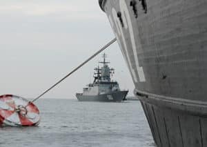 прошла плановая тренировка корабельных сил по противовоздушной обороне