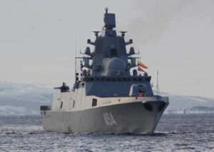 Фрегат «Адмирал Горшков» поразил берегового противника артиллерией