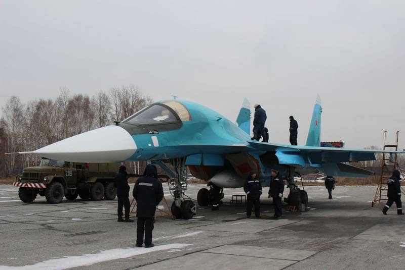 Партия новых фронтовых бомбардировщиков Су-34 поступила в войска