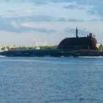 Многоцелевая атомная подводная лодка  «Архангельск» в Белом море