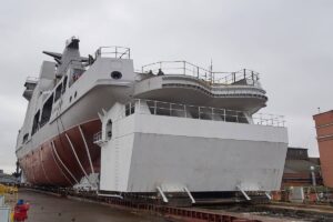 Для ВМФ России спущен на воду патрульный корабль «Николай Зубов»