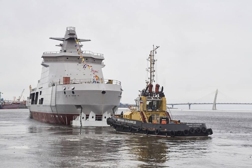 Для ВМФ России спущен на воду патрульный корабль «Николай Зубов»