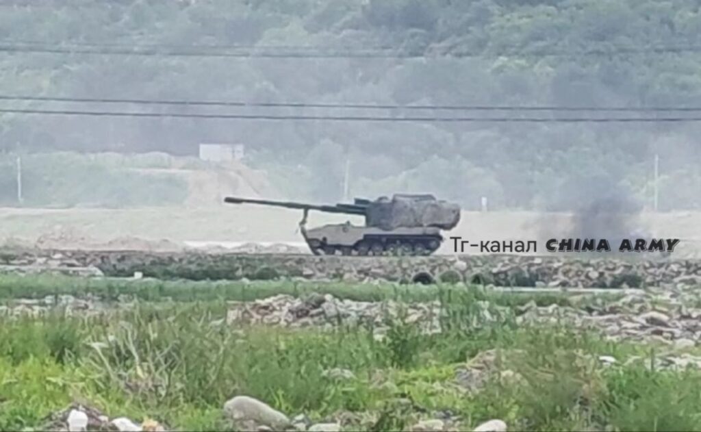 Новая китайская САУ SH-16 теперь замечена на полигоне