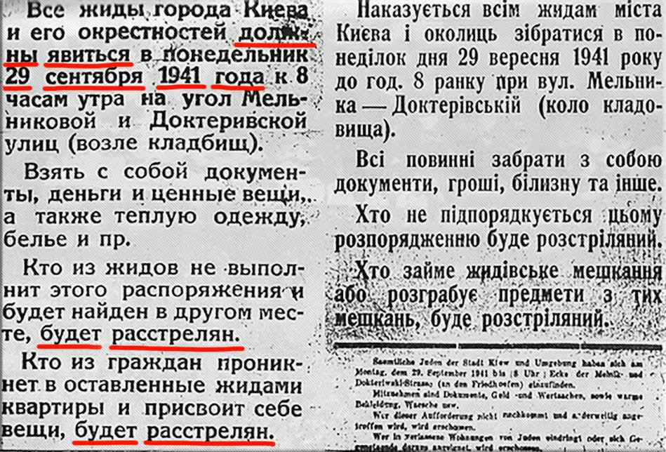 Бабий Яр: хроника уничтожения и роль украинских радикалов