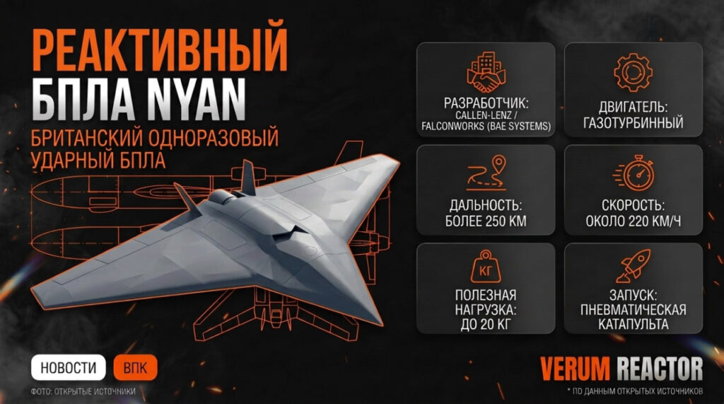 Реактивный БПЛА Nyan от британской Callen-Lenz - инфографика