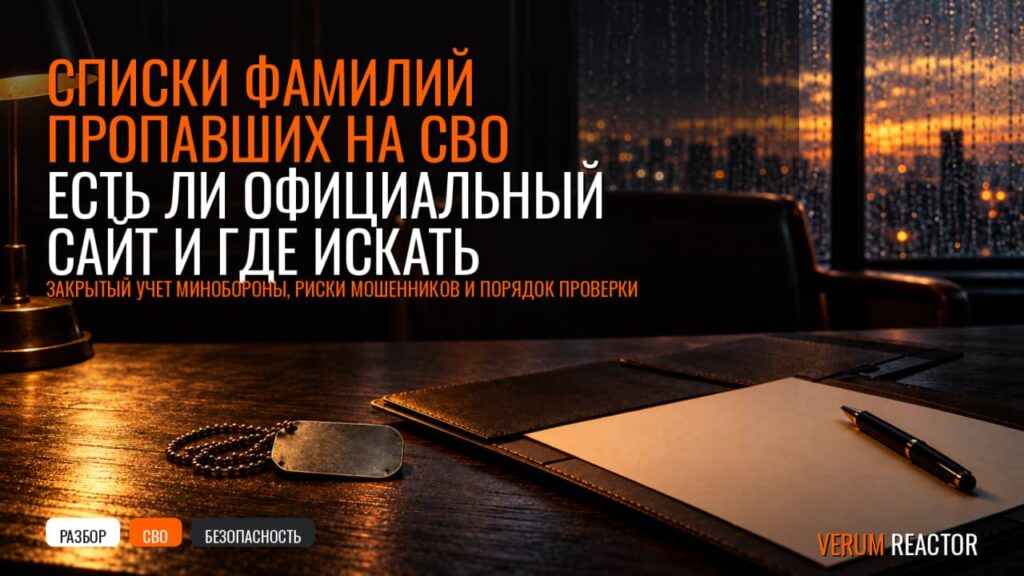 Списки фамилий пропавших на СВО
