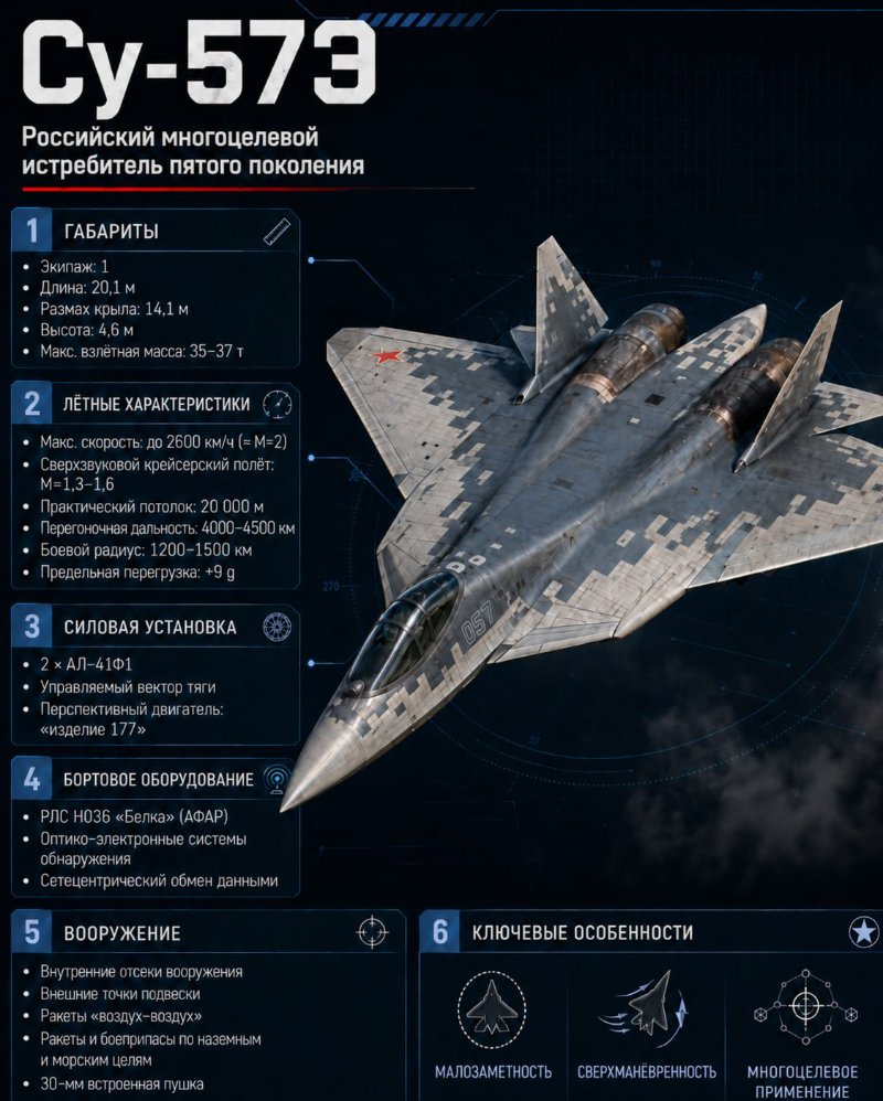В Египте представят экспортный Су-57Э с принципиально новым вооружением